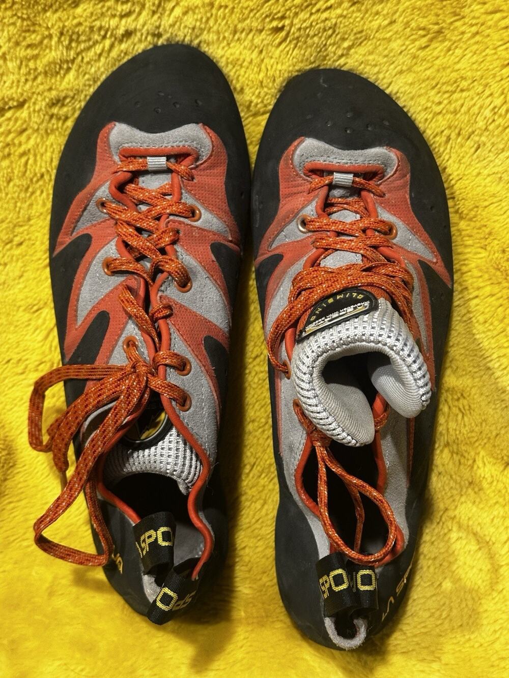 La Sportiva Scorpion Women's Size 9.5 Rock Climbing Shoes Orange Gray Athletic